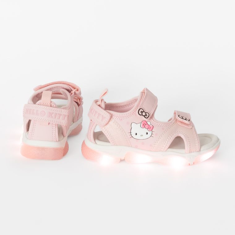 Cool Club, Sandale pentru fete, roz, talpa cu leduri, imprimeu Hello Kitty