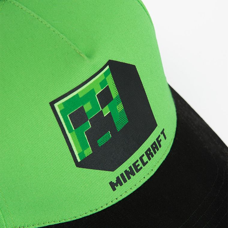 Cool Club, Sapca pentru baieti, verde, imprimeu Minecraft