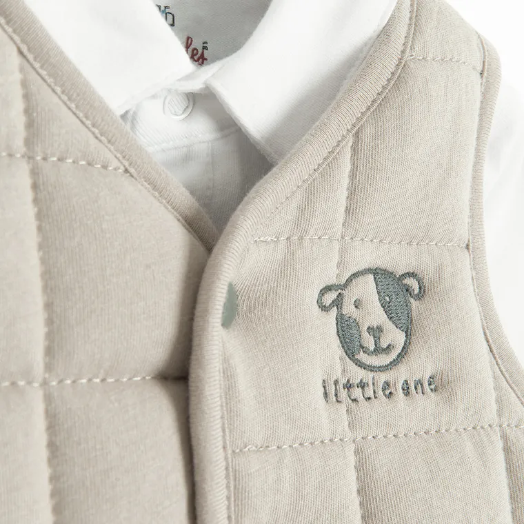 Cool Club, Set pentru baieti, Body cu maneca lunga, Vesta, Pantaloni trening, mix