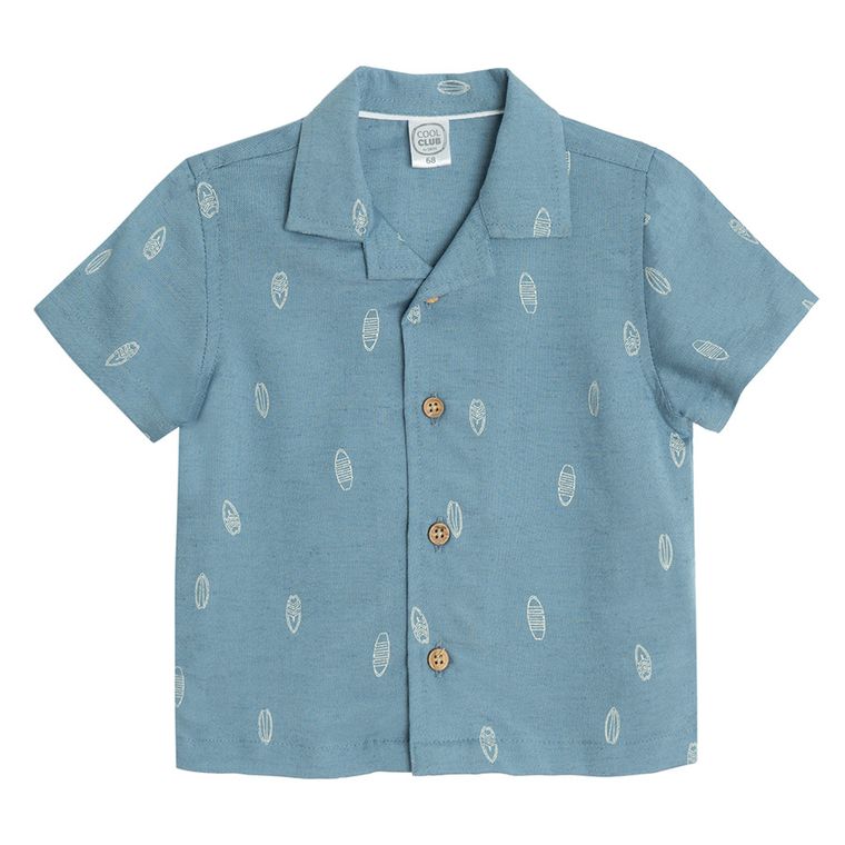 Cool Club, Set pentru baieti, Camasa cu maneca scurta, Pantaloni scurti, albastru