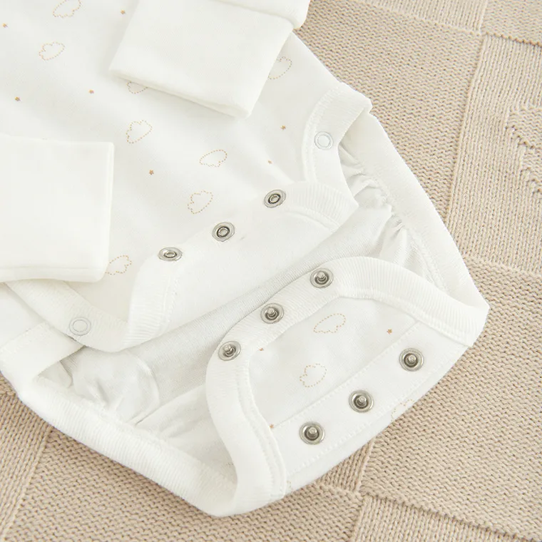 Cool Club, Set pentru bebelusi, Body cu maneca lunga, Pantaloni, alb