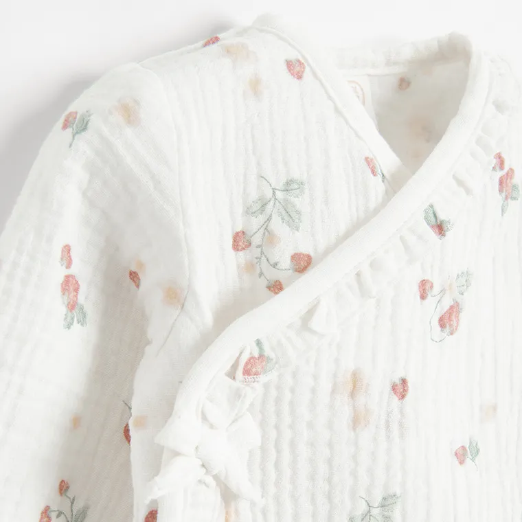 Cool Club, Set pentru fete, Bluza cu capse, Pantaloni fara botosei, alb