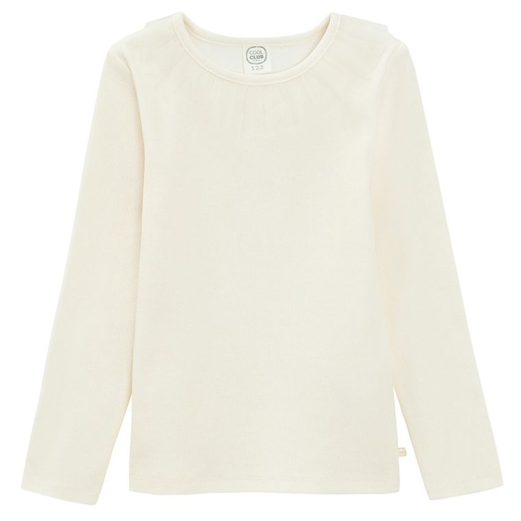 Cool Club, Set pentru fete, Bluza cu maneca lunga, din tricot striat, Fusta, mix