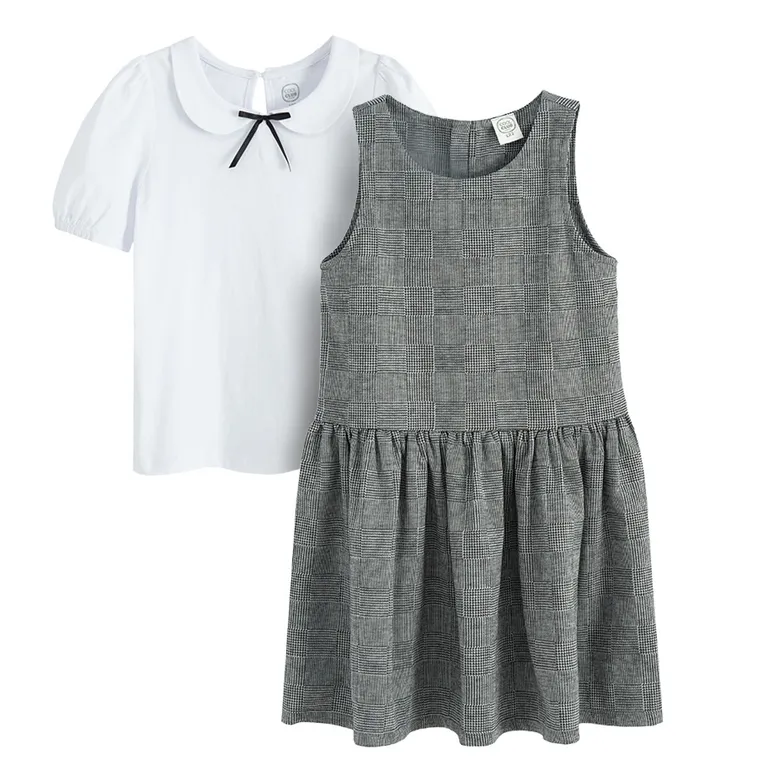 Cool Club, Set pentru fete, Bluza cu maneca scurta, Rochie fara maneci, mix