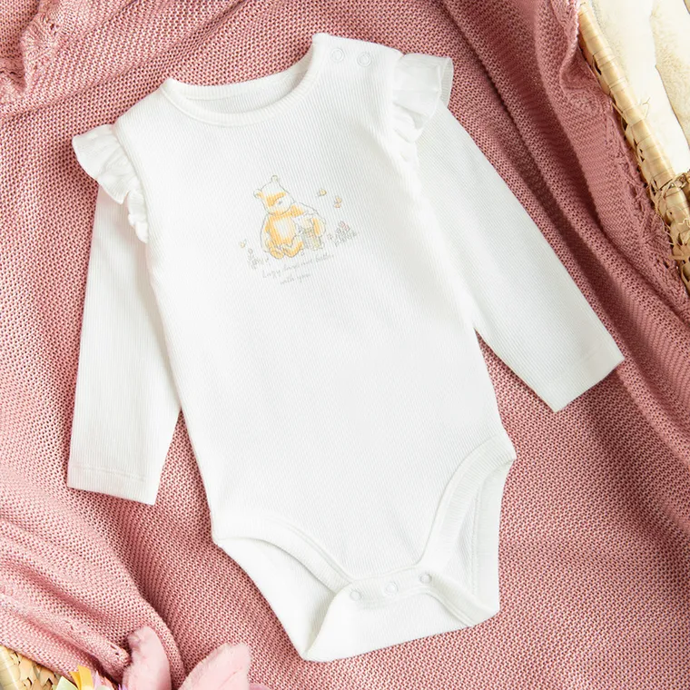 Cool Club, Set pentru fete, Body cu maneca lunga, Colanti, Bentita, din tricot striat, mix, imprimeu Winnie the Pooh