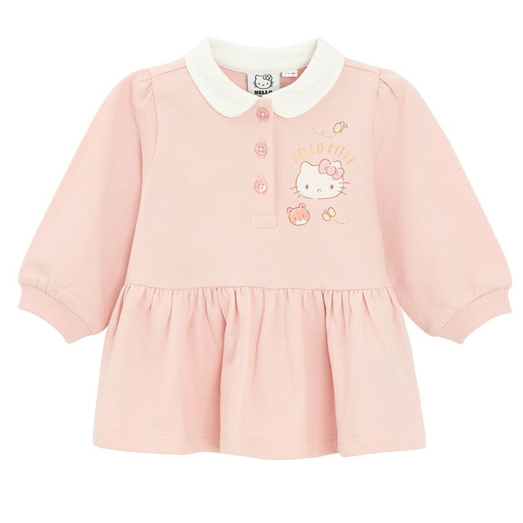 Cool Club, Set pentru fete, Rochie cu maneca lunga, Colanti, roz, imprimeu Hello Kitty