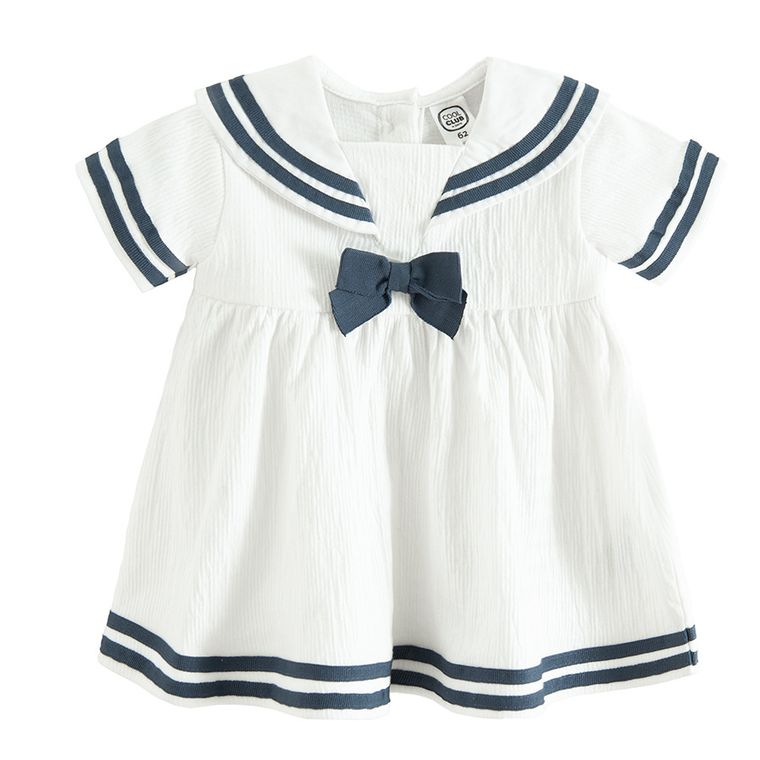 Cool Club, Set pentru fete, Rochie cu maneca scurta, Pantaloni scurti, ecru