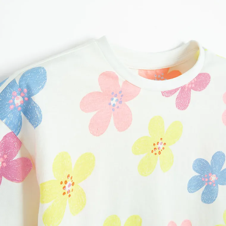 Cool Club, Set pentru fete, Tricou, Pantaloni scurti, alb