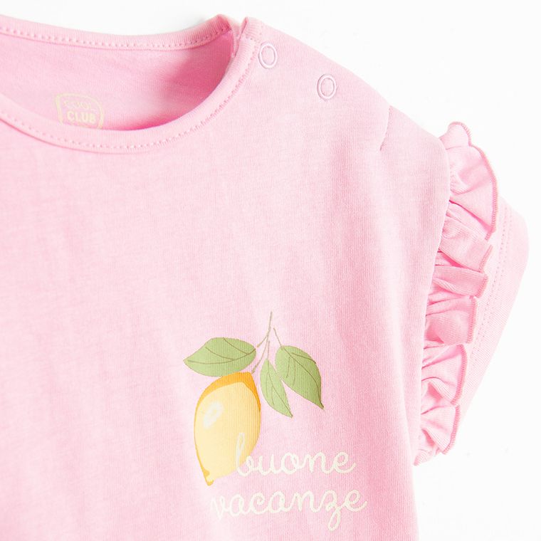 Cool Club, Set pentru fete, Tricou, Pantaloni scurti, roz