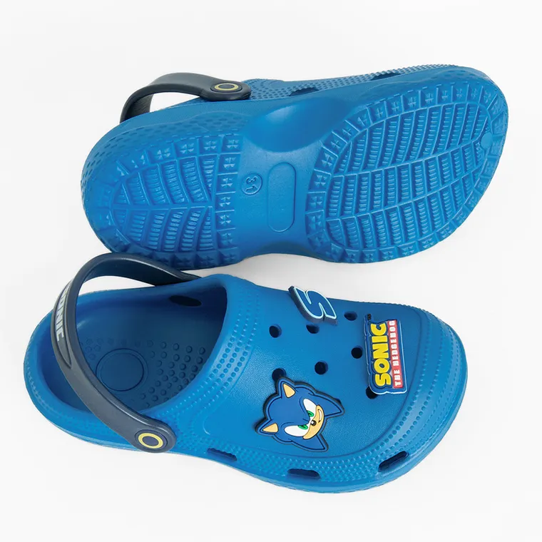 Cool Club, Slapi pentru baieti, albastru, imprimeu Sonic the Hedgehog