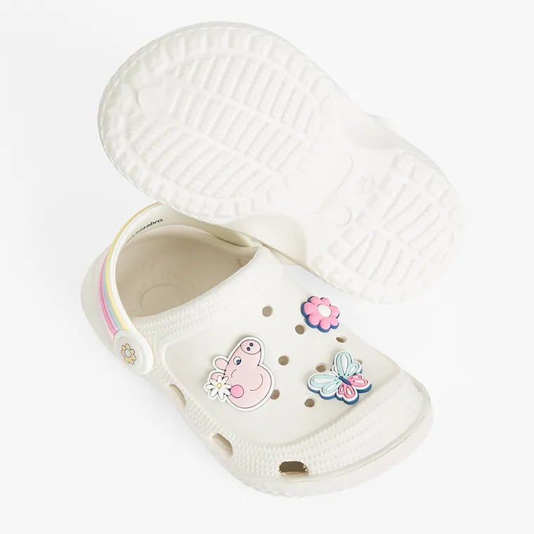 Cool Club, Slapi pentru fete, ecru, imprimeu Peppa Pig