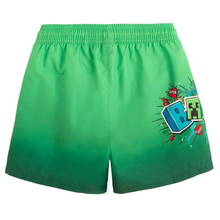 Cool Club, Sorturi de baie pentru baieti, verde, imprimeu Minecraft