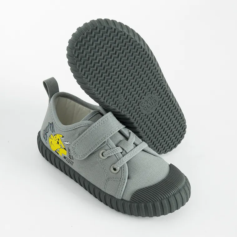 Cool Club, Tenisi pentru baieti, gri, talpa Barefoot, imprimeu Pokemon