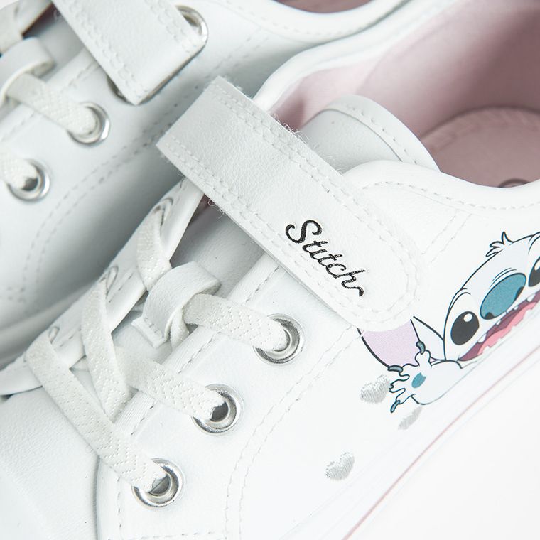 Cool Club, Tenisi pentru fete, alb, imprimeu Lilo si Stitch