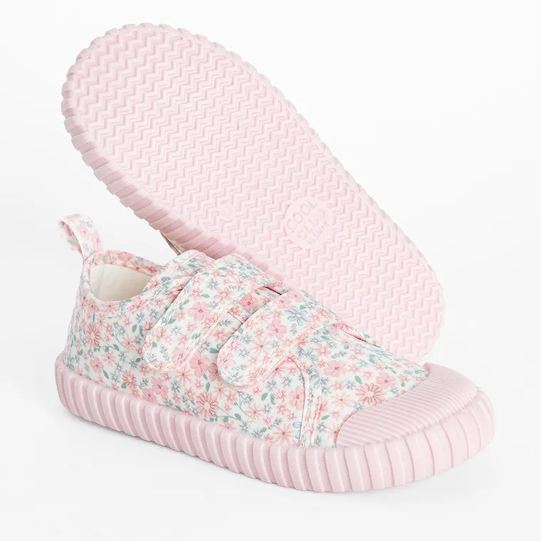 Cool Club, Tenisi pentru fete, ecru, talpa Barefoot