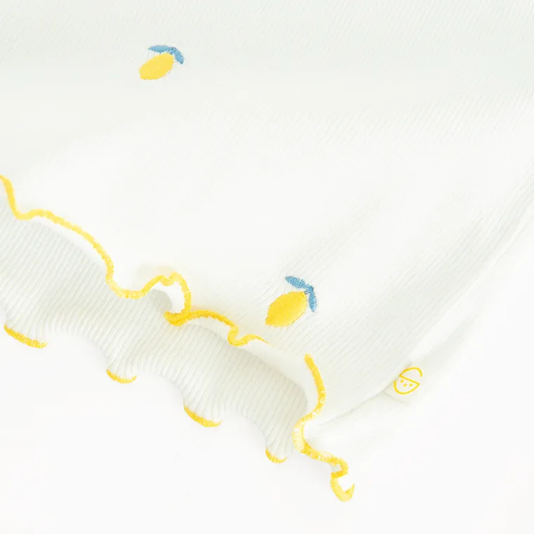 Cool Club, Top pentru fete, din tricot striat, alb