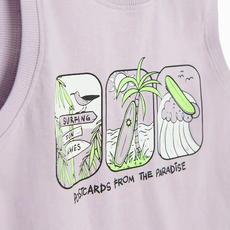 Cool Club, Tricou fara maneci pentru baieti, violet