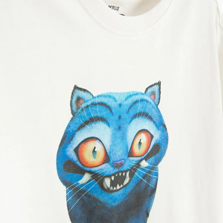 Cool Club, Tricou lejer pentru fete, ecru, K-pop Demon Hunters