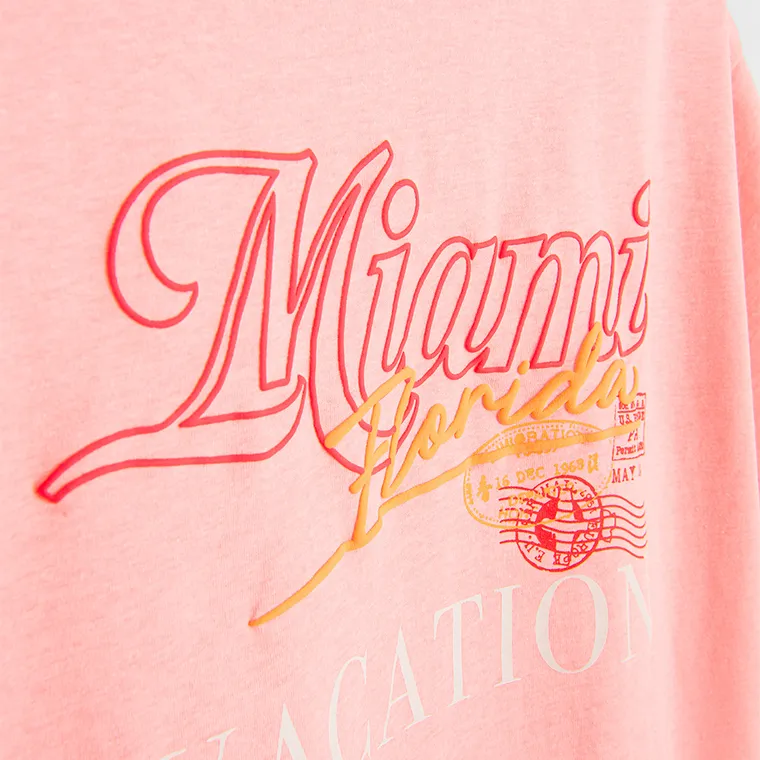 Cool Club, Tricou lejer pentru fete, roz fluo