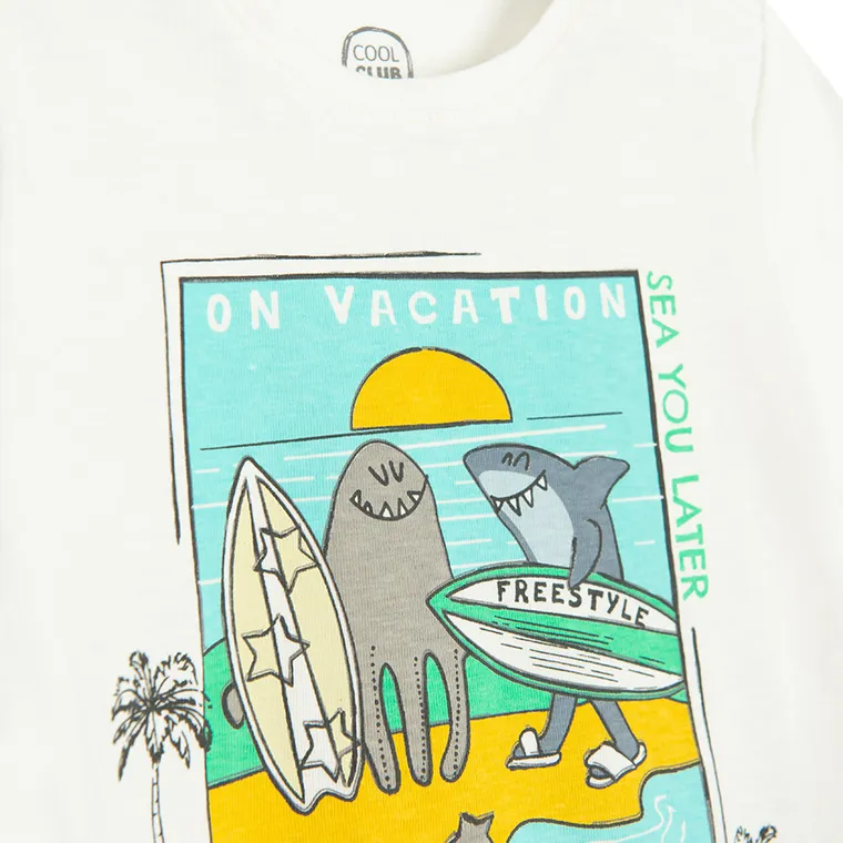 Cool Club, Tricou pentru baieti, alb