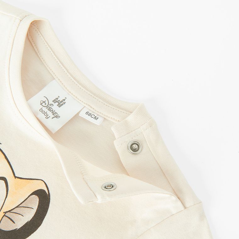 Cool Club, Tricou pentru baieti, bej, imprimeu Lion King