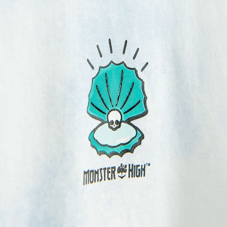 Cool Club, Tricou pentru fete, alb, imprimeu Monster High