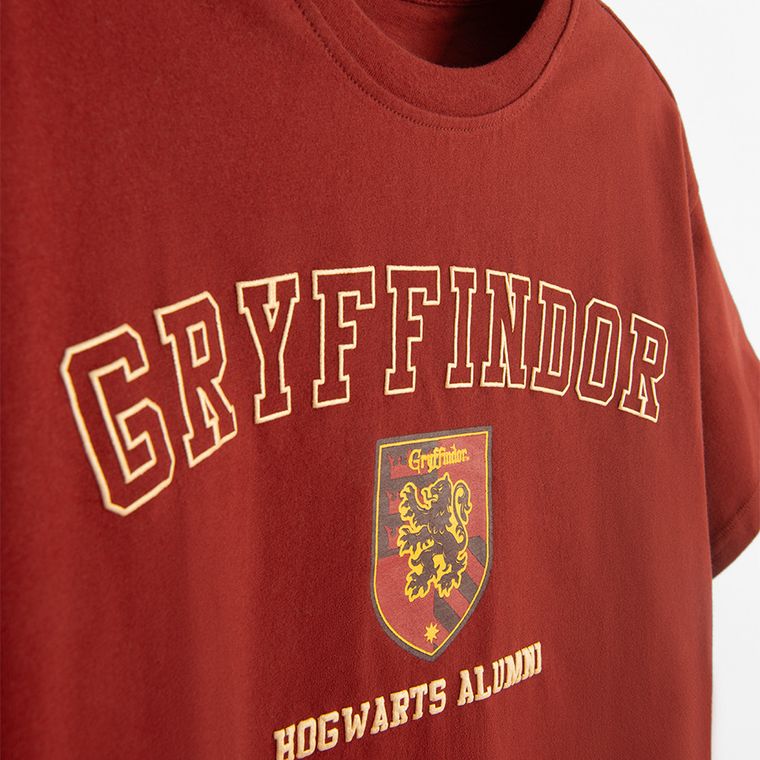 Cool Club, Tricou pentru fete, crop top, burgundia, imprimeu Harry Potter