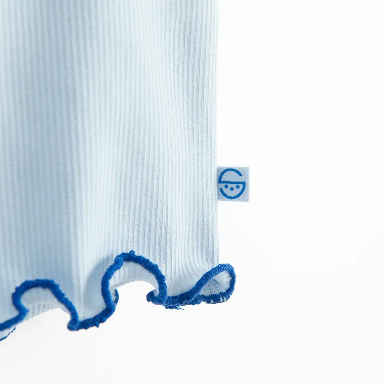 Cool Club, Tricou pentru fete, din tricot striat, albastru