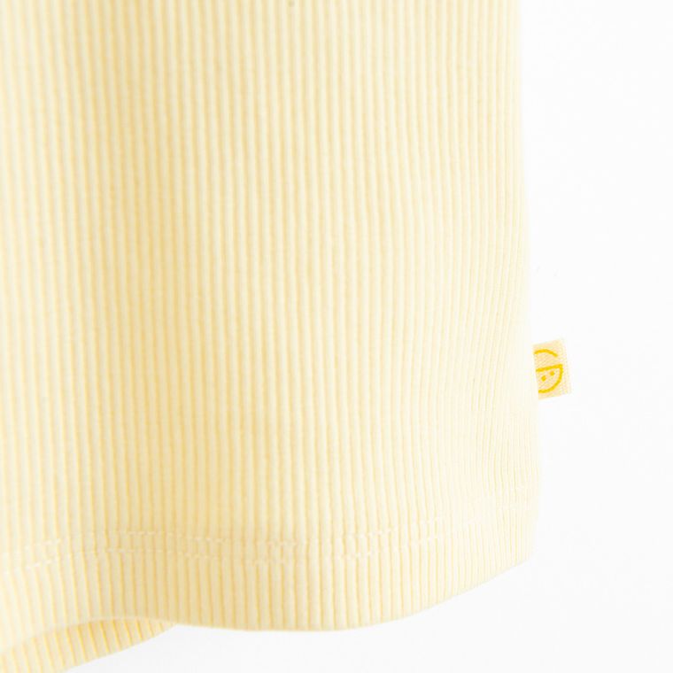 Cool Club, Tricou pentru fete, din tricot striat, galben