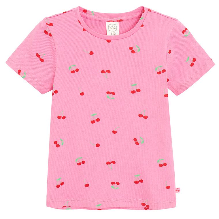 Cool Club, Tricou pentru fete, din tricot striat, mix, set, 2 buc.