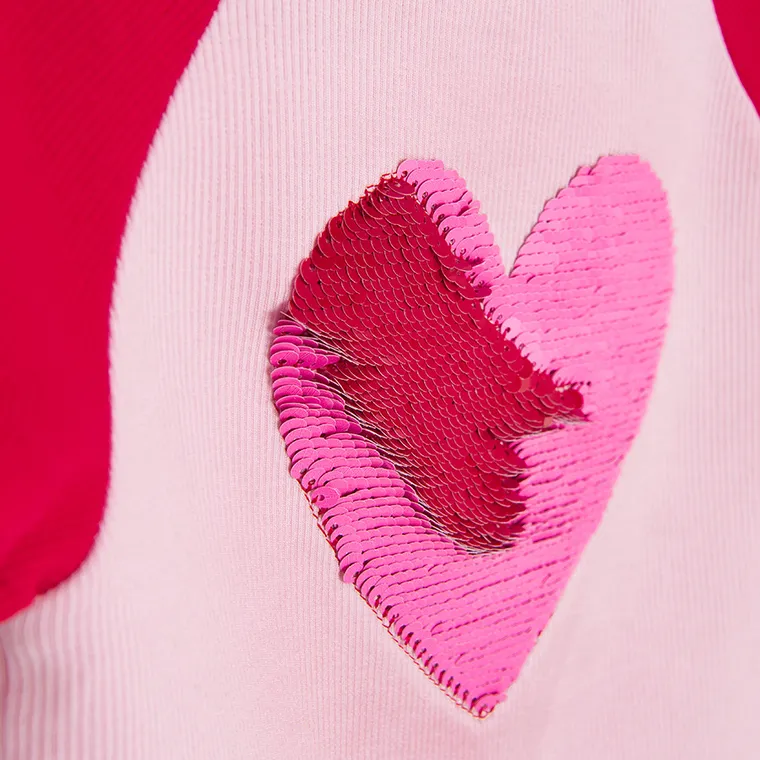 Cool Club, Tricou pentru fete, din tricot striat, roz