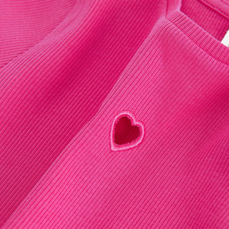 Cool Club, Tricou pentru fete, din tricot striat, roz