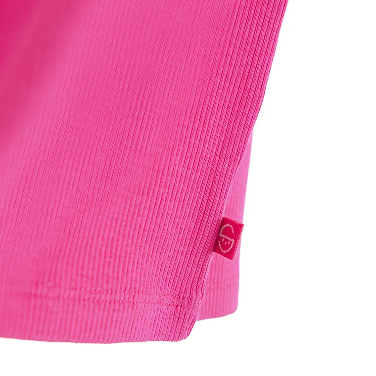 Cool Club, Tricou pentru fete, din tricot striat, roz