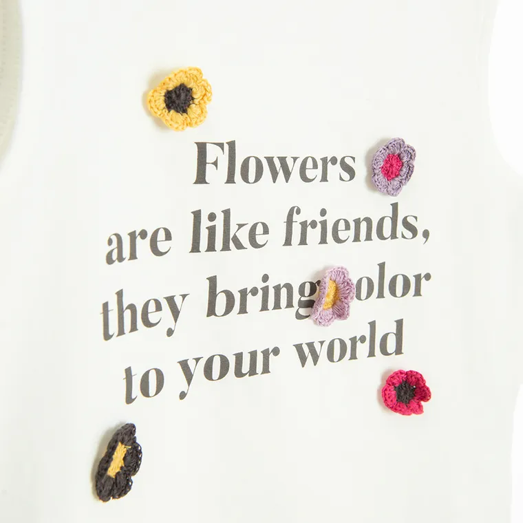 Cool Club, Tricou pentru fete fara maneci, alb