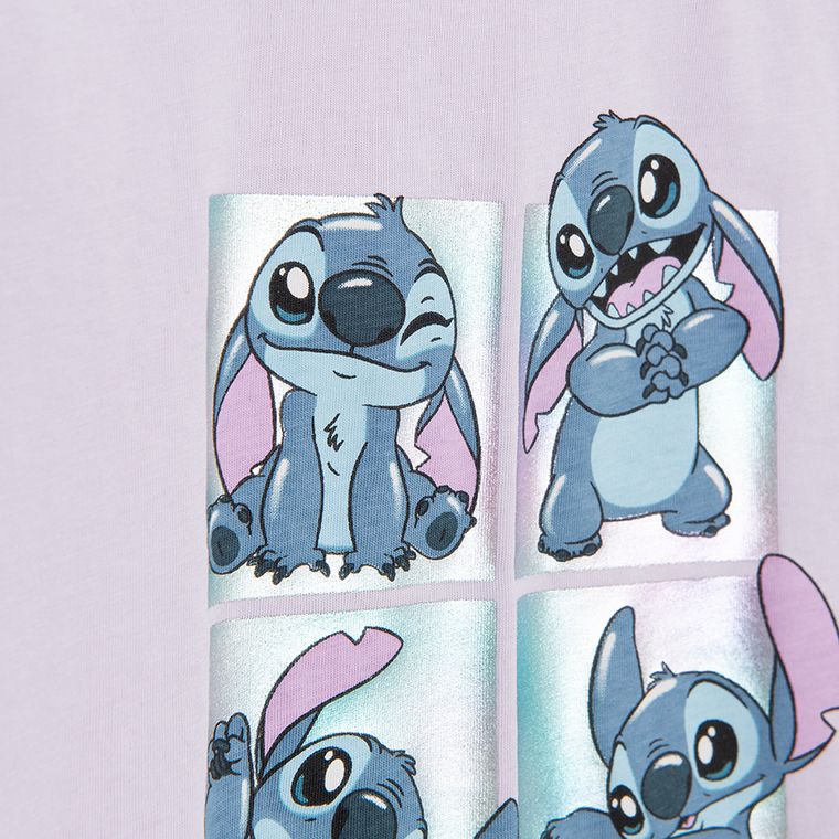 Cool Club, Tricou pentru fete, violet, imprimeu Lilo si Stitch
