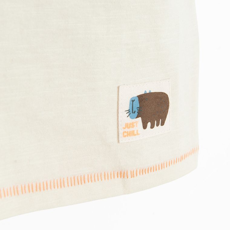 Cool Club, Tricou polo cu maneca scurta pentru baieti, bej