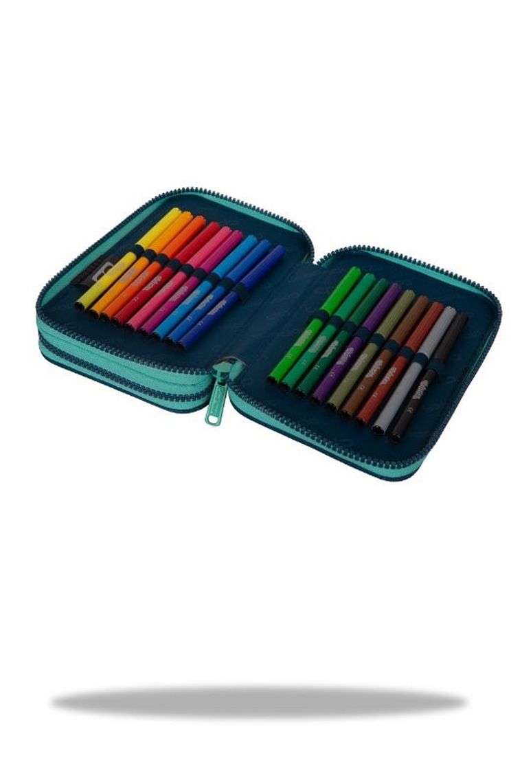 CoolPack, Jumper 2, penar dublu cu rechizite scolare, Gradient Blue Lagoon