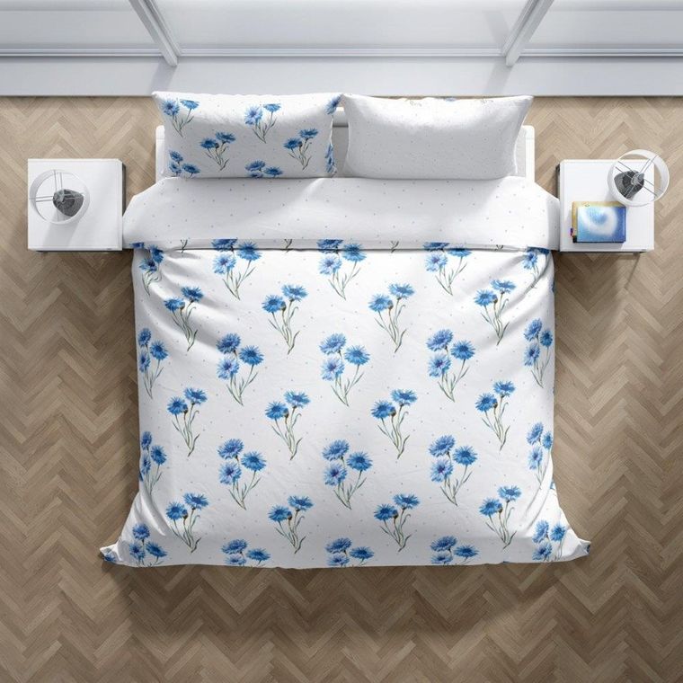 Cottage Home, Flori, set lenjerie de pat single, 140-200 cm