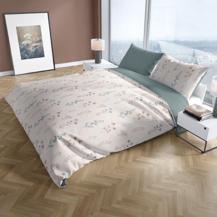 Cottage Home, Lunca de flori, set lenjerie de pat single, bumbac, 140-200 cm