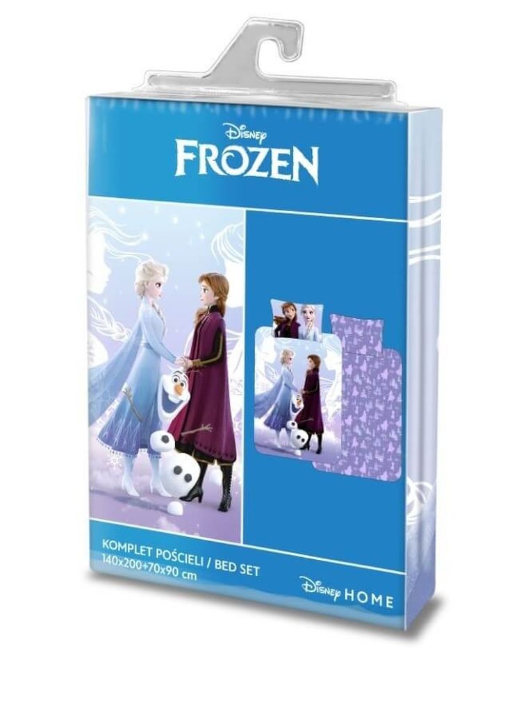 Disney, Frozen, set lenjerie de pat single, din bumbac, 140-200 cm