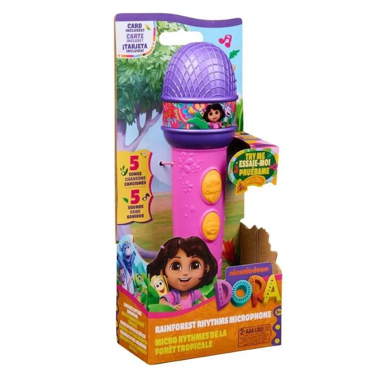 Dora, Rainforest Rhythms Microphone, jucarie electronic cu sunet