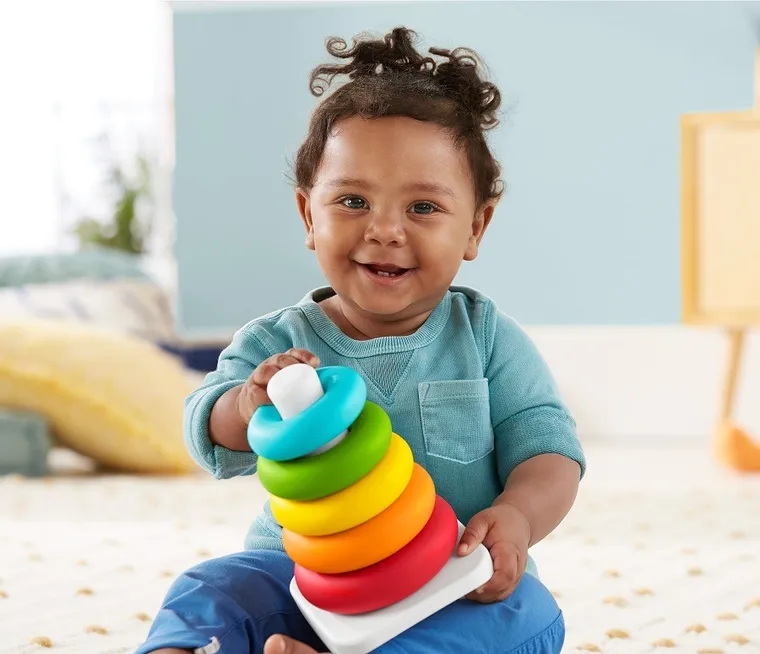 Fisher-Price, Piramida din inele, jucarie ecologica pentru bebelusi