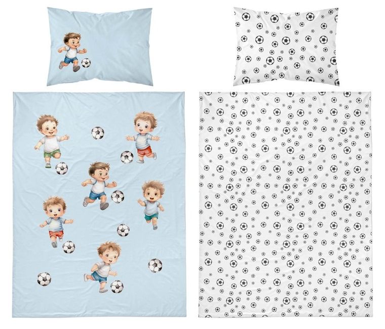 Footbal, set lenjerie de pat single, 90X120 cm