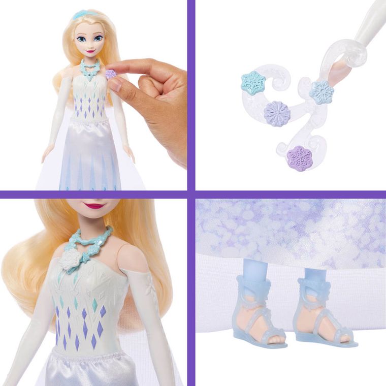 Frozen, Jewel Reveal, papusa Elsa cu accesorii