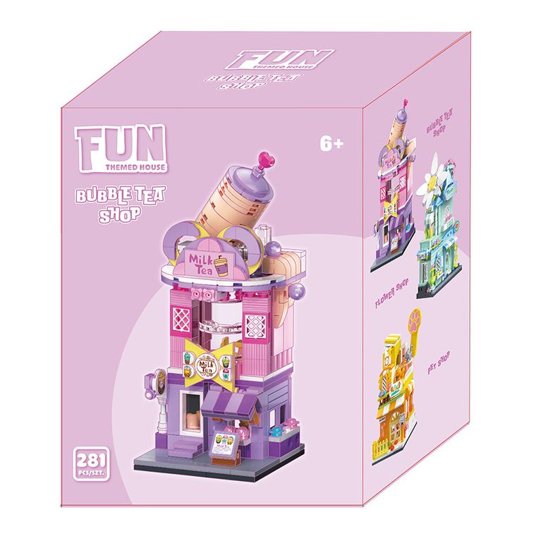 Fun, piese de asamblare, magazin cu bubble tea, 281 elemente
