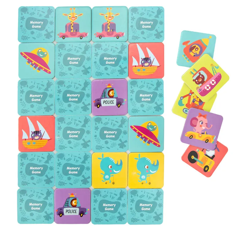 Funny Games, Traffic, set 4 in 1, puzzle + memory + domino + cartonase, 124 elemente