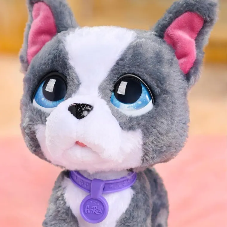 FurReal Friends, Walkalots, Bulldog francez care merge in lesa, jucarie interactiva