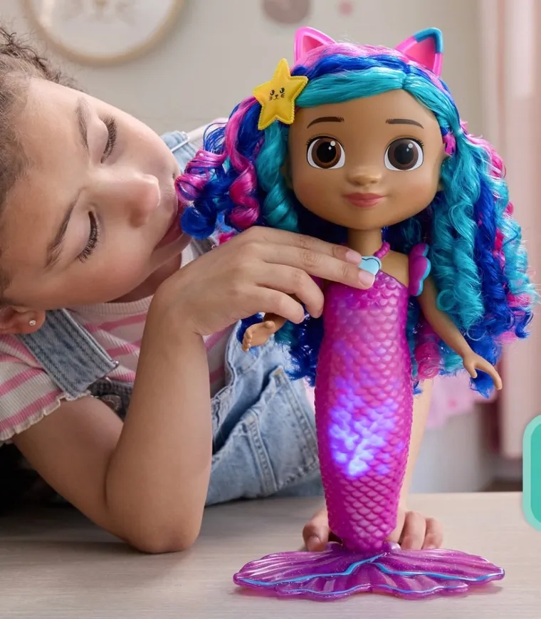 Gabby's Dollhouse, Sing & Shine Mermaid Gabby, papusa interactiva