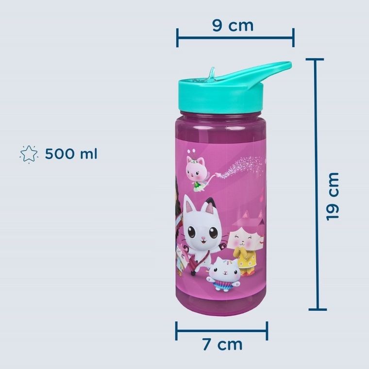 Gabby's Dollhouse, sticla de apa Aero, 500 ml