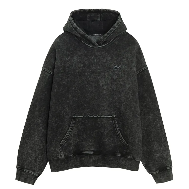 Hanorac cenusiu-negru cu croiala oversize unisex NOWEAR